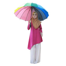La blusa musulmán impresa de la manga larga del fabricante de China blusa musulmán, blusa islámica de la moda de Singapur blusa de las mujeres del algodón
